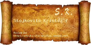 Stojkovits Kristóf névjegykártya